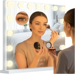 Kozmetické zrkadlo LED Soulima 58 × 46 cm s reguláciou osvetlenia