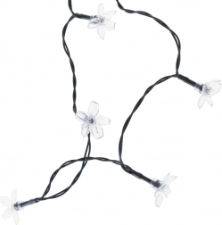 Solárny záhradný svetelný reťaz kvietky 7 m, 50 LED, multicolor