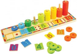 Drevená náučná počítacia doska s krúžkami BIGJIGS