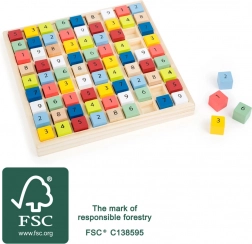 Small Foot drevené sudoku farebné kocky