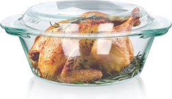 Sklenená žiaruvzdorná miska s vekom 1,4 l + 430 ml