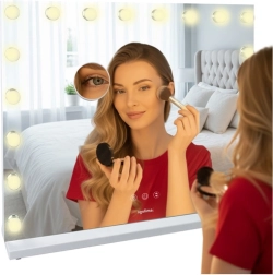 Kozmetické zrkadlo LED SOULIMA 80 × 62 cm s reguláciou jasu a farby