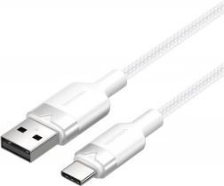 USB kábel 2.0 USB‑A na USB‑C 3A 2 m biely Vention