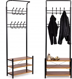 Stojanový vešiak na oblečenie s policami ModernHome