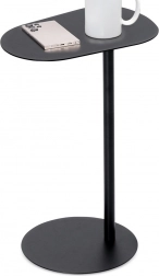 Kovový bočný konferenčný stolík, čierny, 35 × 25 × 53 cm