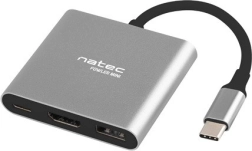 NATEC Fowler Mini – USB‑C multiportový adaptér s HDMI 4K, USB 3.0 a PD 60 W
