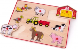Vkladačkové puzzle Farmársky statok Bigjigs Toys
