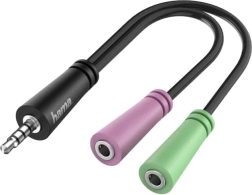 Adaptér Jack 3.5 mm 4pin na 2x Jack 3.5 mm