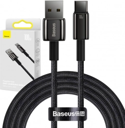 Kábel Baseus Tungsten Gold USB na USB-C, 100 W, 2 m čierny