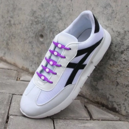 Silikónové šnúrky 14 ks - fialové