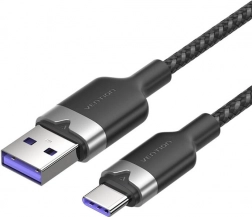 USB kábel A na USB‑C 100W 1 m čierny Vention
