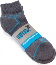 Pracovné a športové ponožky 3/4, sivé, sada 12 párov (veľkosti 39–50)