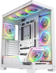 Počítačová skriňa MODECOM Volcano Stellar Plus ARGB, midi tower, biela