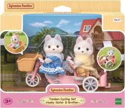 Sylvanian Families Psíky husky na bicykli – tandemový set
