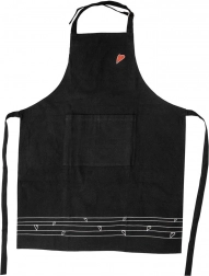 Bavlnená kuchynská zástera so srdcom, čierna