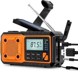 Núdzové solárne rádio Renew Force s powerbankou a dynamom