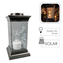 Solárny lampáš s LED anjelom 28 cm