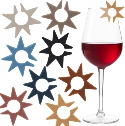 Silikónové značky na poháre a poháriky, 8 ks