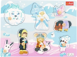 Drevené puzzle stredné Ľadový zámok, 8 dielikov