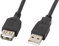 Predlžovací kábel USB 2.0 AM–AF čierny 5 m