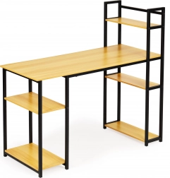 Písací stôl loft s policami svetlý dub