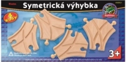 Symetrické výhybky pre drevené vláčkodráhy
