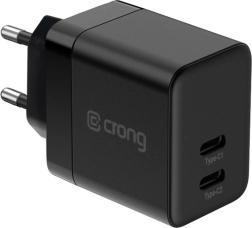 Ultrakompaktná gan sieťová nabíjačka 2× usb‑c 35 w pd 3.0 s pps, čierna