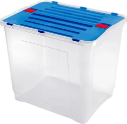 Heidrun úložný box Dragon 100 l, transparentný s vekom (mix farieb)