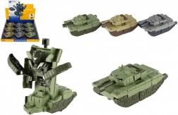 Transformujúci tank/robot plastový 14 cm na zotrvačník