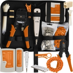 Tester káblov RJ45 RJ11, sieťová sada s nástrojmi, stripovač a krimpovač, 145 kusov BIGSTREN