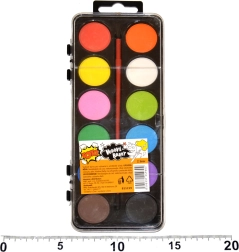 Vodové farby 12 farieb so štetcom