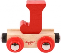Bigjigs Rail vagónik na drevenú vláčikodráhu – písmeno J