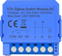 1-kanálový Zigbee spínací modul so suchým kontaktom Avatto