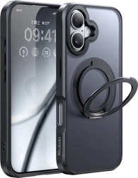 McDodo MagSafe puzdro so stojanom pre iPhone 16 Plus čierne