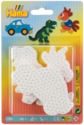 Podložka na zažehlovacie koráliky s motívmi Auto, Papagáj a Dinosaurus