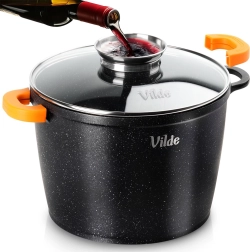 Granitový hrniec so sklenenou pokrievkou TERRUNA AROMA 24 cm, 6,7 l