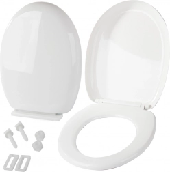 Univerzálne WC sedadlo s tichým pádom, biele