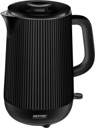 Elektrická rýchlovarná kanvica s dvojitou stenou 1,7 l čierna mpm mcz-115/c
