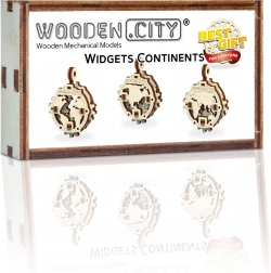 Drevené 3D puzzle - Kontinenty