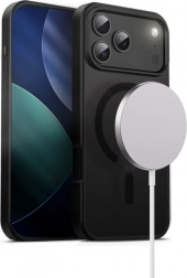 Puzdro Hybrid Frost Mag Cover pre iPhone 17 Pro Max s MagSafe čierne