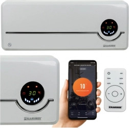 Vzduchová clona KAMINER AIRO s elektrickým kúrením a Wi‑Fi, nástenná