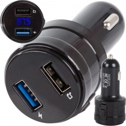 FM transmitter do auta s Bluetooth, MP3 a duálnou USB nabíjačkou