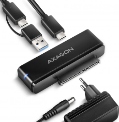 Adaptér USB‑C 10Gbps na SATA pre 2.5"/3.5" SSD/HDD FASTPORT X so zdrojom a káblom 60 cm