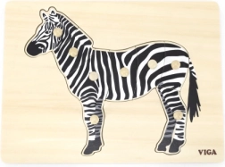 Drevená montessori vkladačka VIGA zebra
