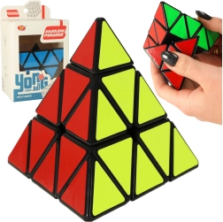 Logická hra PYRAMINX – pyramídová hlavolamová kocka 9,5 cm