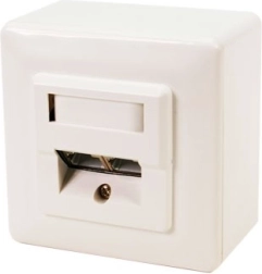 Zásuvka nat/subt. CAT5e 2xRJ45 tienená