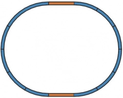 Piko sada koľajníc A – základný ovál H0
