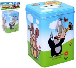 Pokladnička KRTKO plechová so zámkom 11 × 15 cm