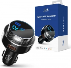 autoadaptér a FM transmitter s Bluetooth, 2× USB‑A, čítačka kariet a rýchle nabíjanie