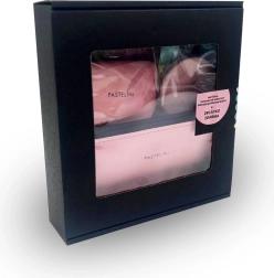 Darčeková sada PASTELINI ružová – peňaženka, kozmetická taštička, zrkadielko a manikúra